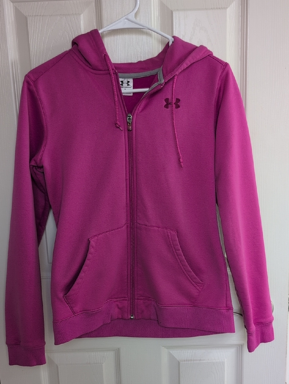 Under Armour Magenta Full-Zip Hooded Sweatshirt